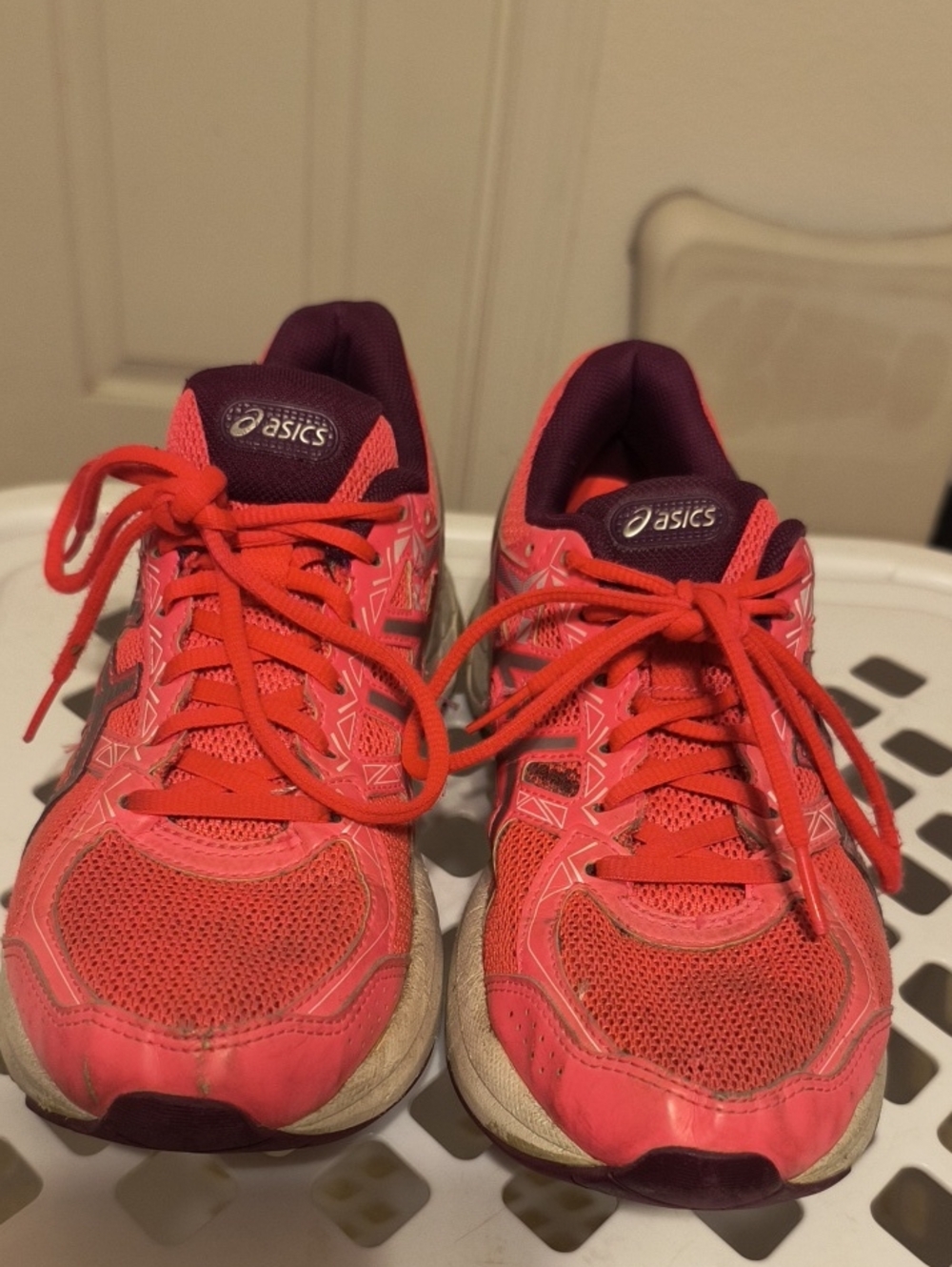 Asics Coral and Purple Women's Athletic Running Sneakers